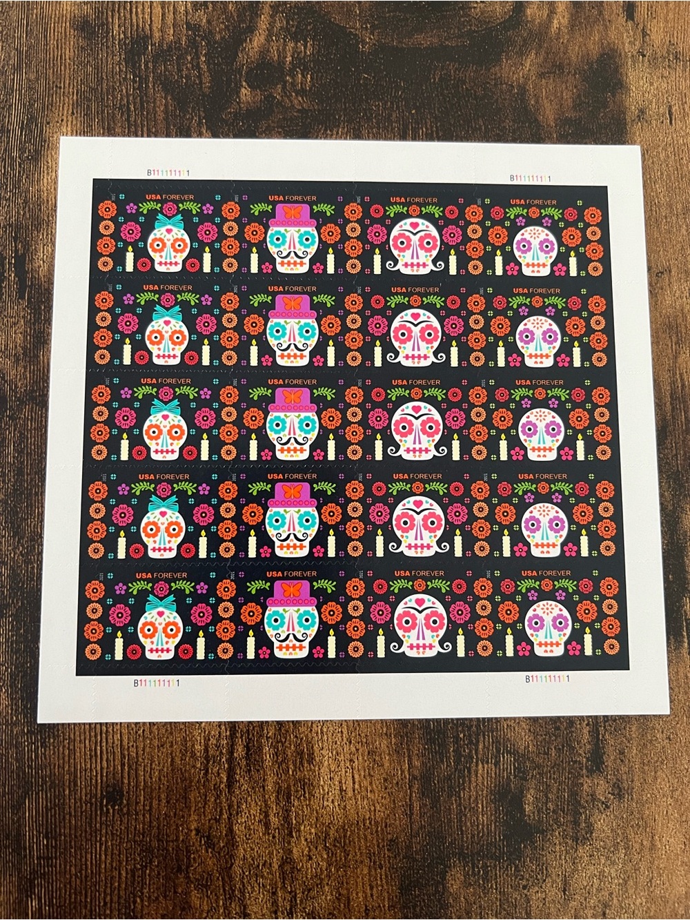 USPS Day of the Dead Forever Stamp sheet